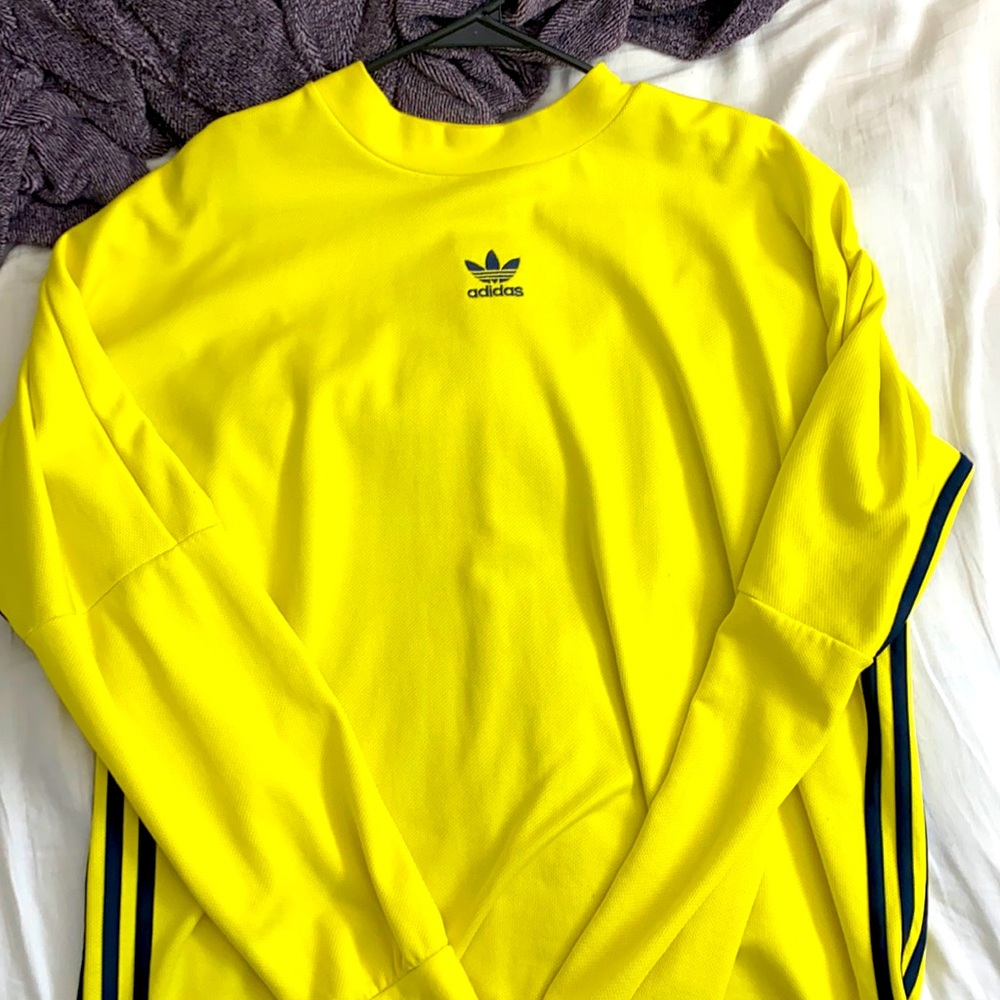 Adidas vibrant yellow thick long sleeve